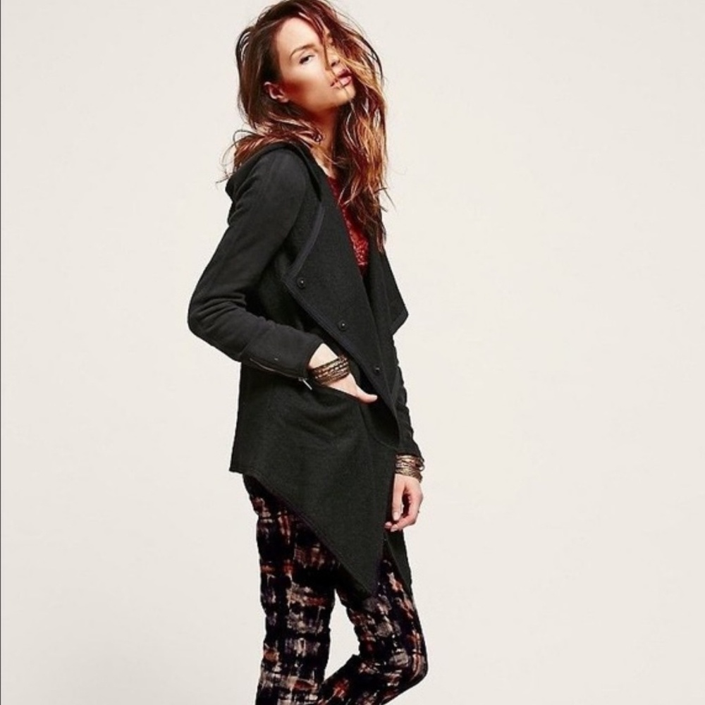 《Free People》 Drippy Asymmetrical Jacket coat M